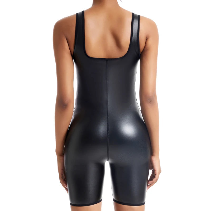 Faux Leather Body Shaper