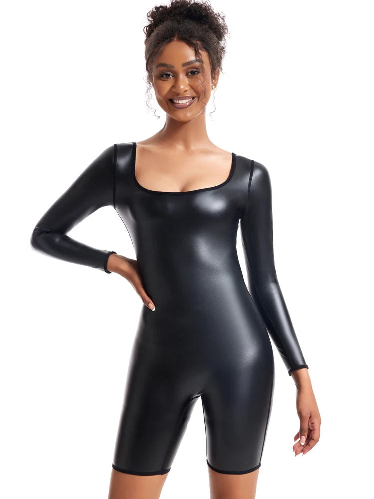 Faux Leather Body Shaper