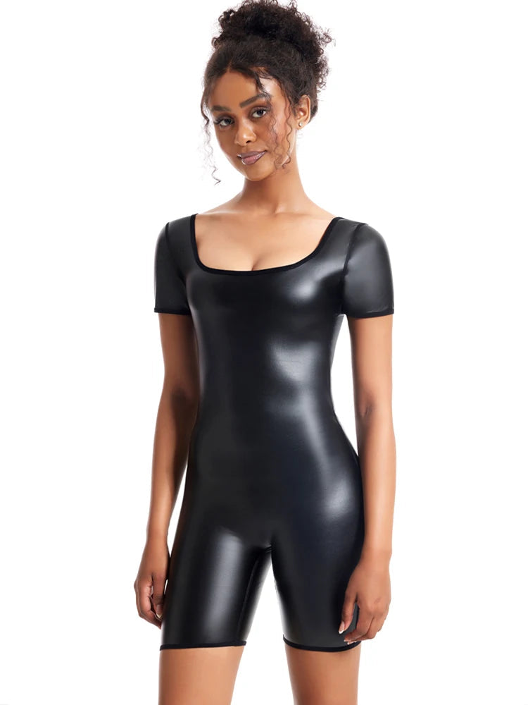 Faux Leather Body Shaper