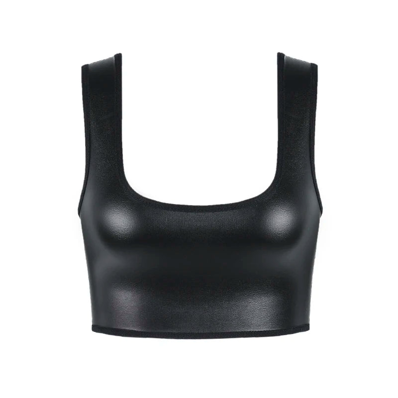 Faux Leather Crop Top