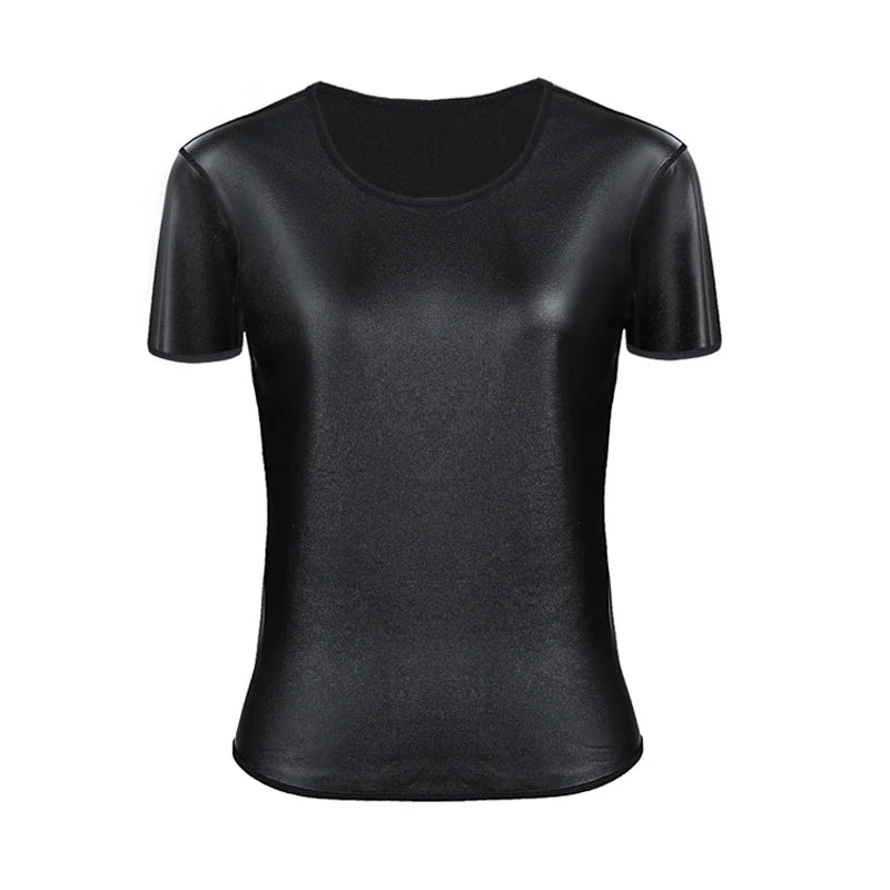 Faux Leather T-shirt