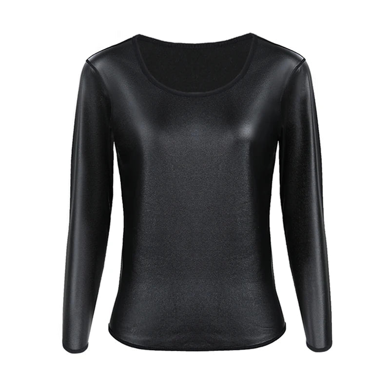 Faux Leather T-shirt