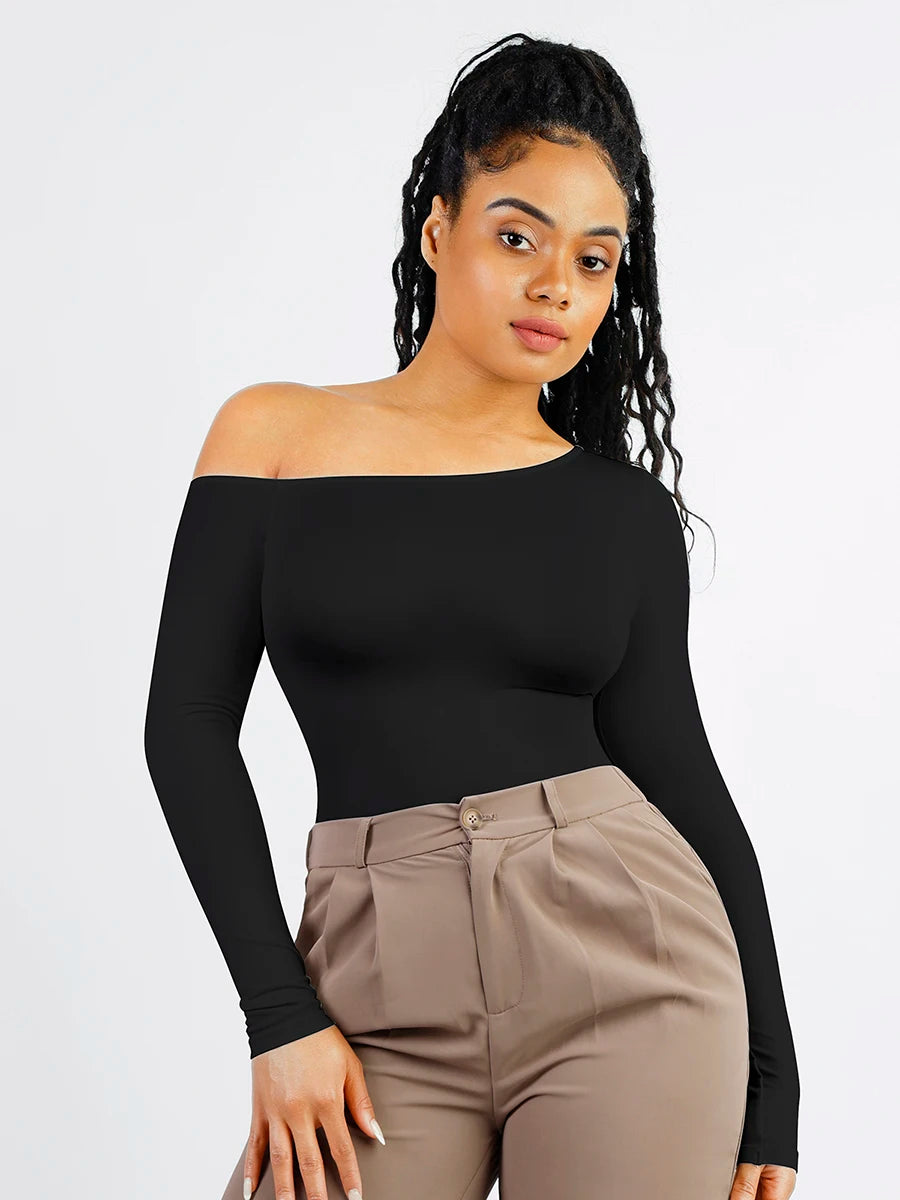 One Side Off-shoulder Bodysuit