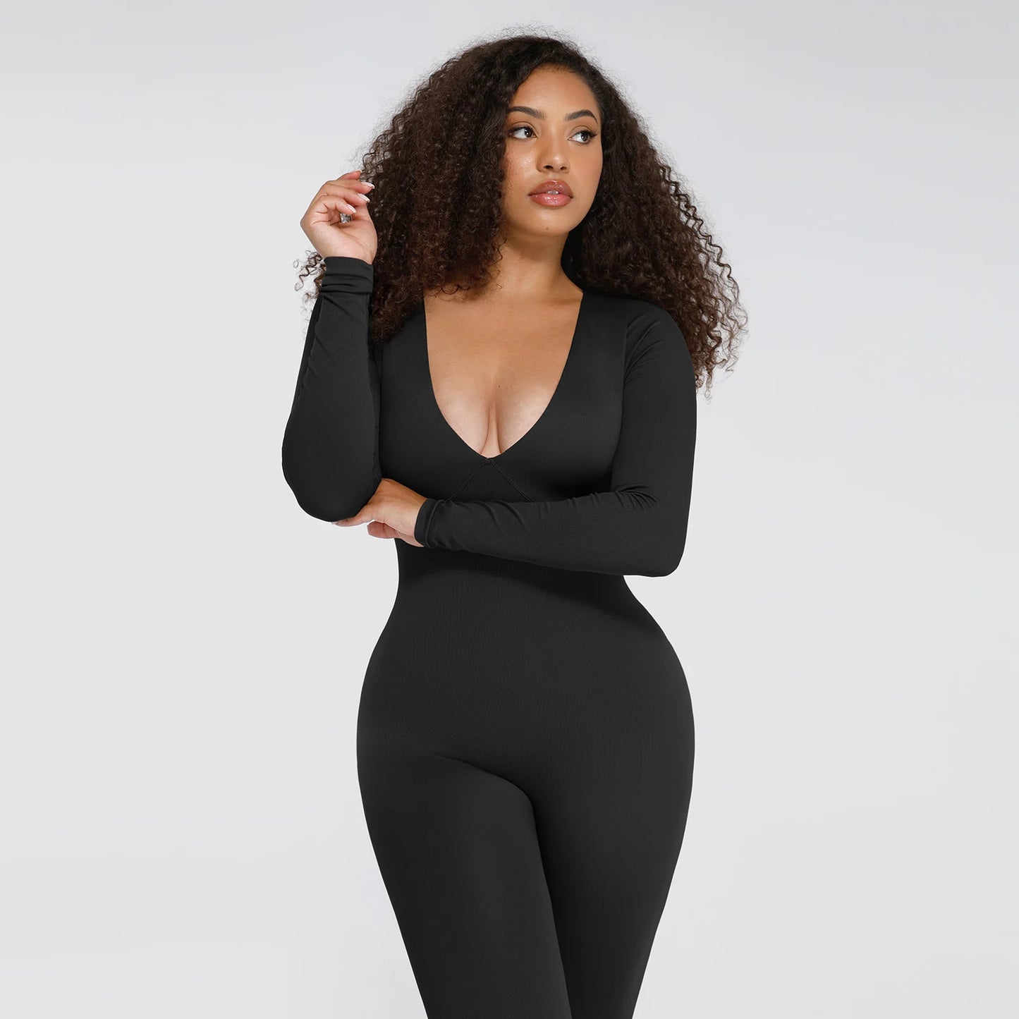 V-Neck Jumpsuit