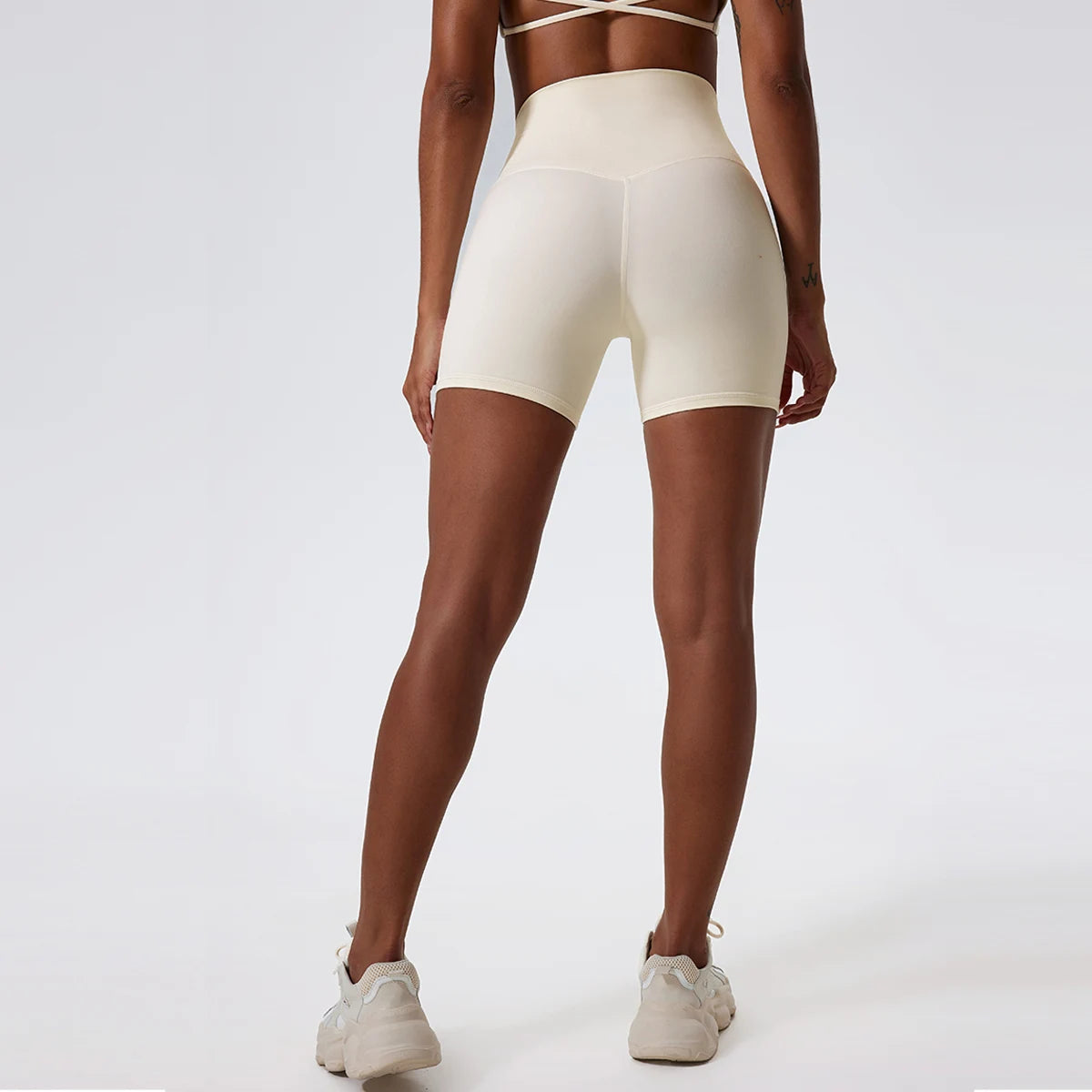 White Yoga Shorts - Shapers Corp