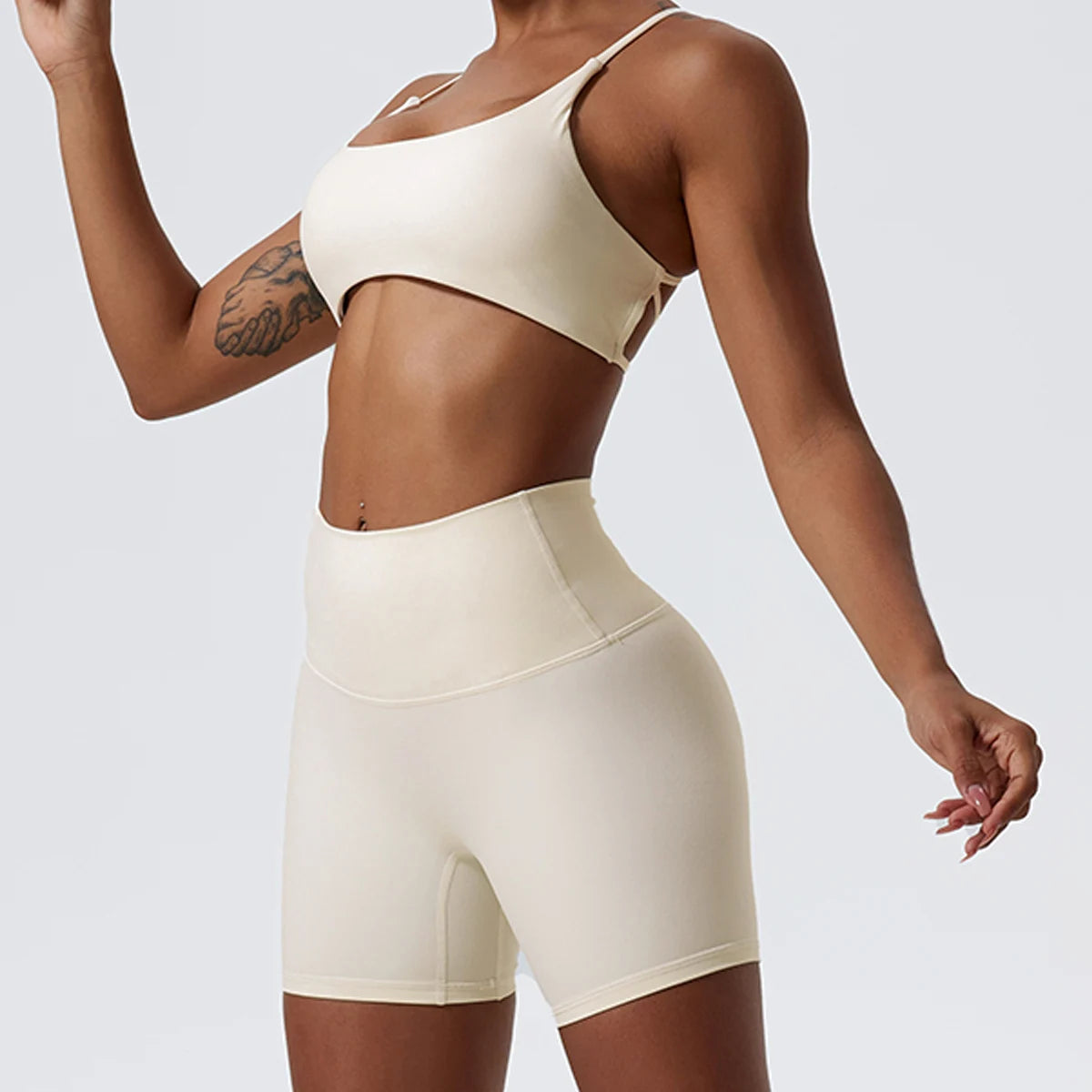 White Yoga Shorts - Shapers Corp