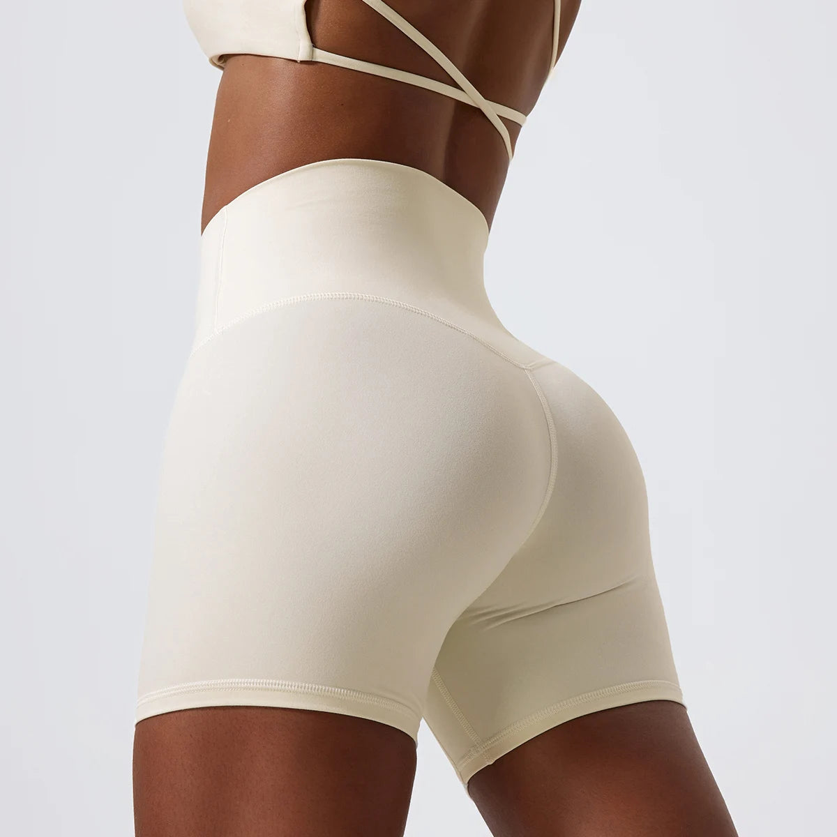White Yoga Shorts - Shapers Corp
