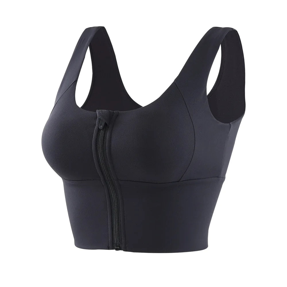 Zip Front Yoga Bra - Shapers Corp