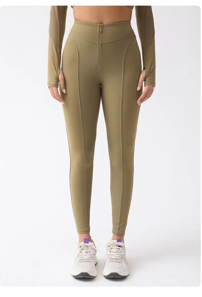 Zip-up Yoga Pants - Shapers Corp