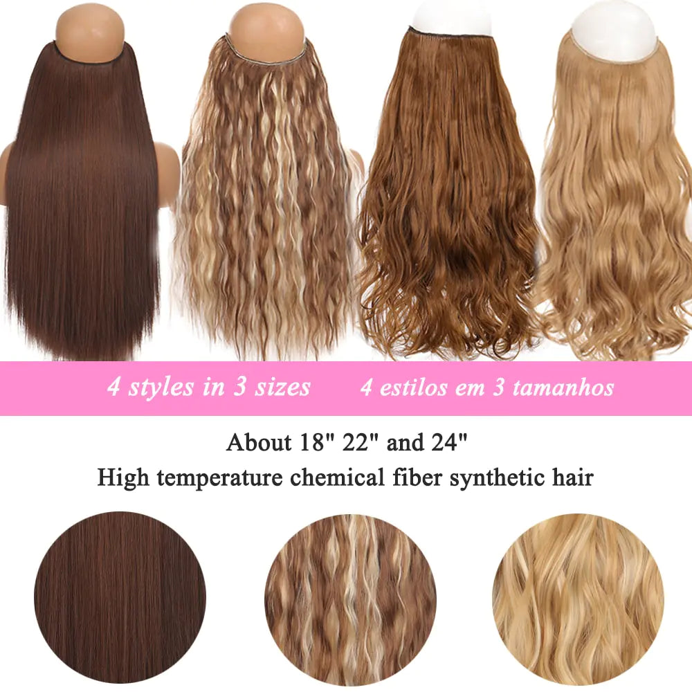 Synthetic No Clip Artificial Hair