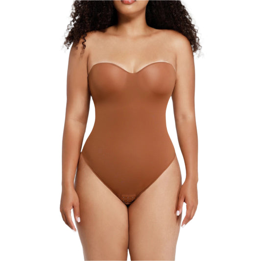 Brown Strapless Bodysuit