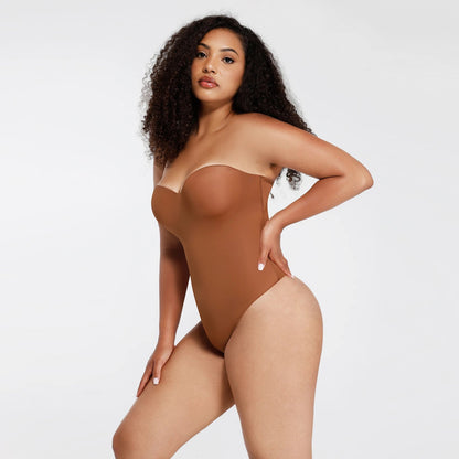Brown Strapless Bodysuit