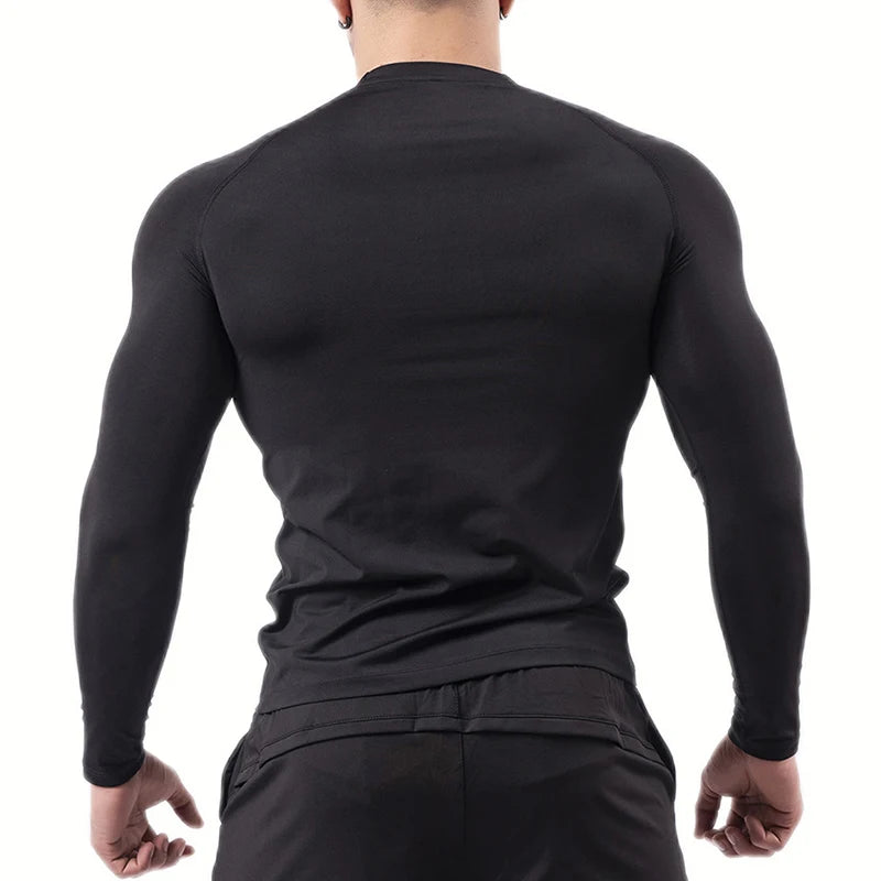 Cross Print Compression Shirt