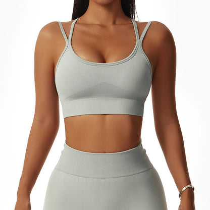 Double Shoulder Straps Yoga Bra - Shapers Corp