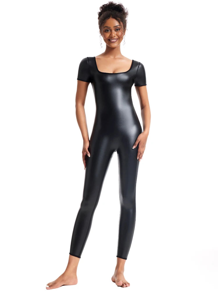 Faux Leather Suit