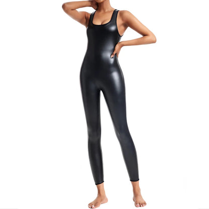 Faux Leather Suit