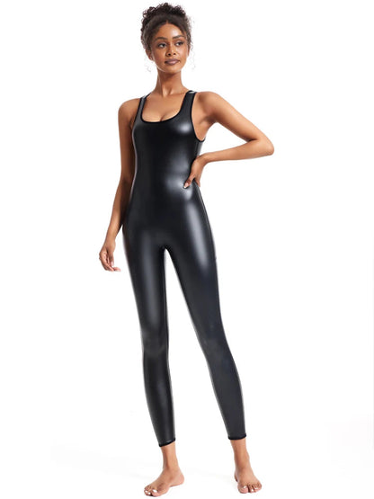Faux Leather Suit