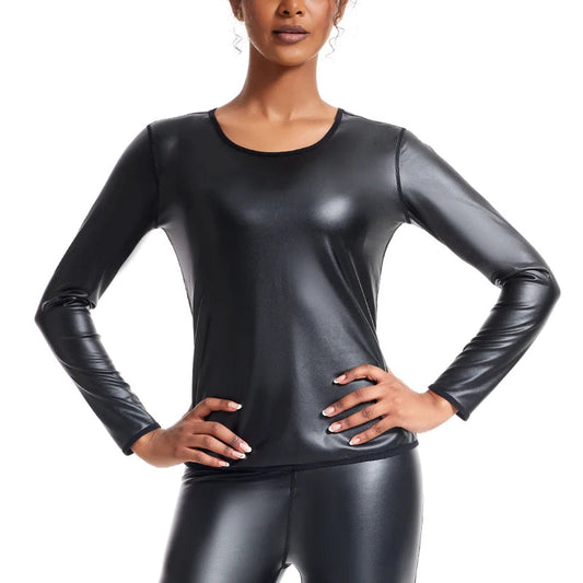 Faux Leather T-shirt