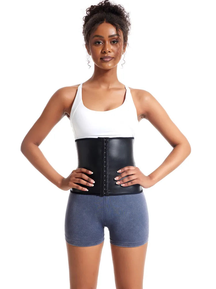 Faux Leather Waist Trainer