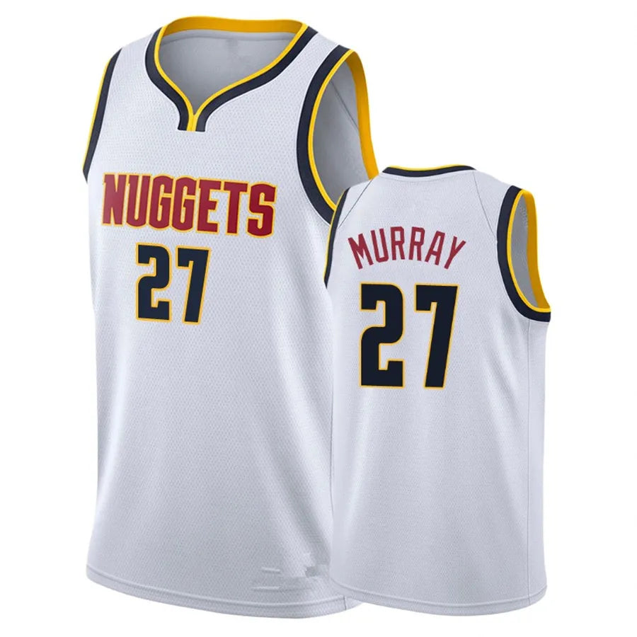 Men's Denver Nuggets Jamal Murray White Jersey