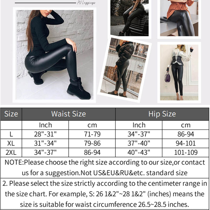 High Waist Faux Leather Leggings Shapers Corp