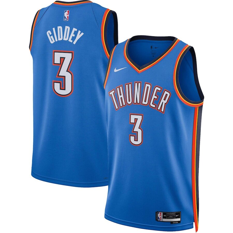 Men's Oklahoma City Thunder Josh Giddey Blue Jersey