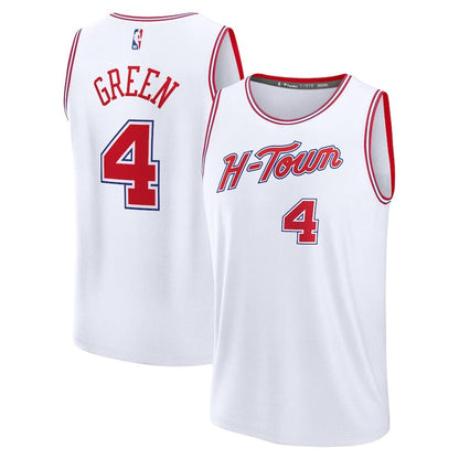 Men's Houston Rockets Jalen Green White Jersey