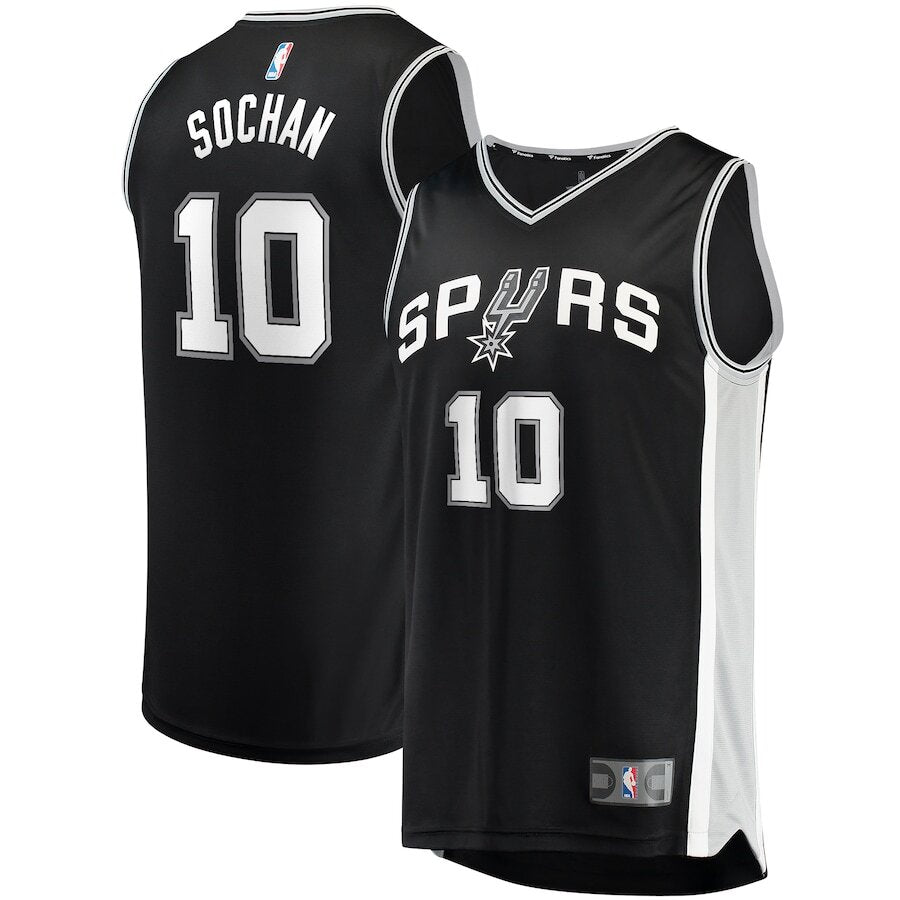 Men's San Antonio Spurs Jeremy Sochan Black Jersey