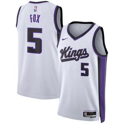 Men's Sacramento Kings De'Aaron Fox White Jersey