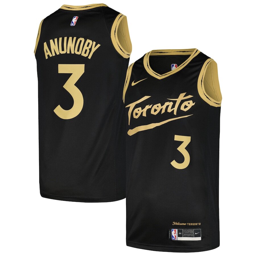 Men's Toronto Raptors OG Anunoby Black Jersey