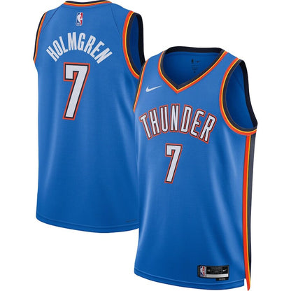 Men's Oklahoma City Thunder Chet Holmgren Blue Jersey