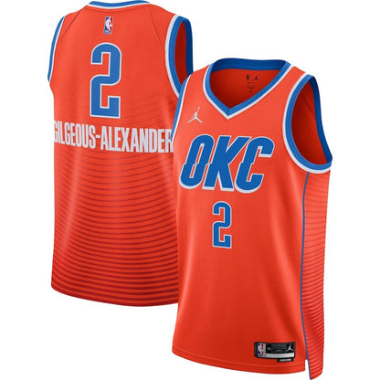 Men's Oklahoma City Thunder Shai Gilgeous-Alexander Orange Jersey