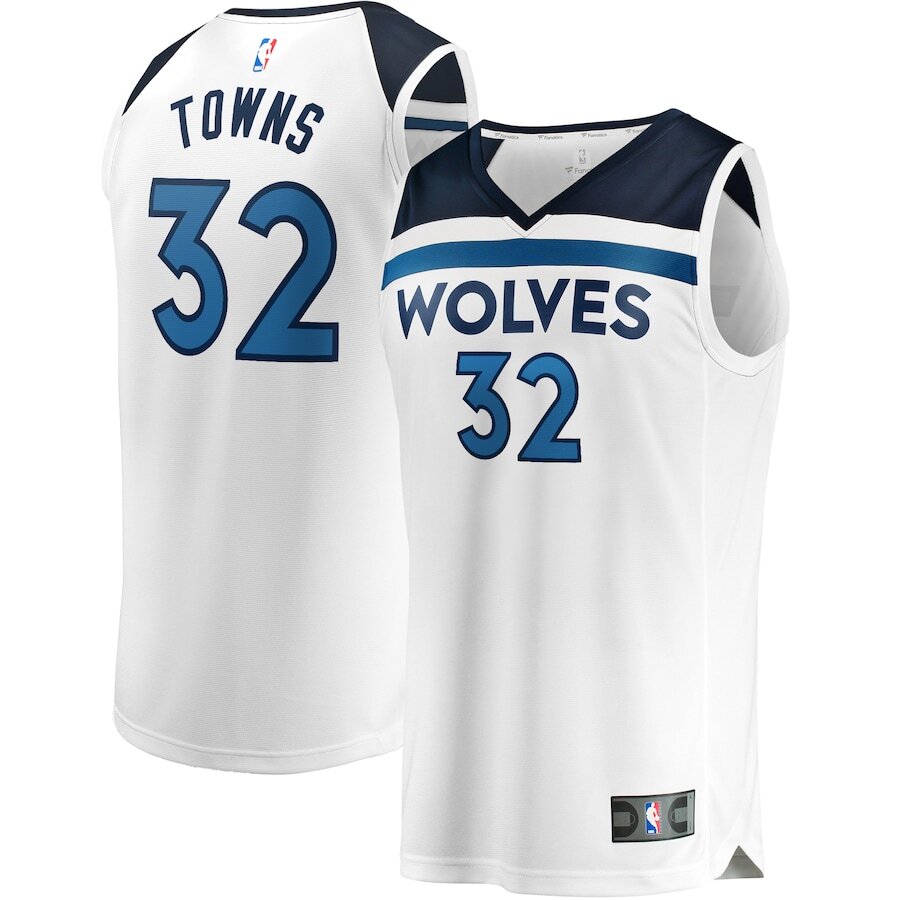 Men's Minnesota Timberwolves Karl-Anthony Towns White Jersey