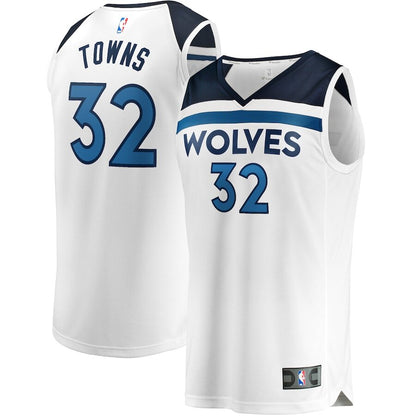 Men's Minnesota Timberwolves Karl-Anthony Towns White Jersey