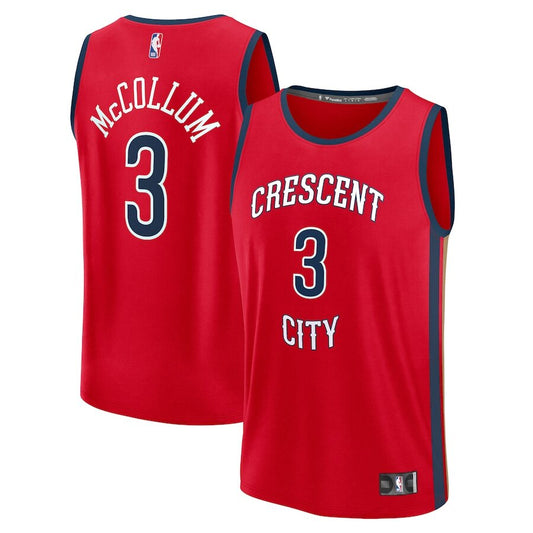 Men's New Orleans Pelicans CJ McCollum Red Jersey