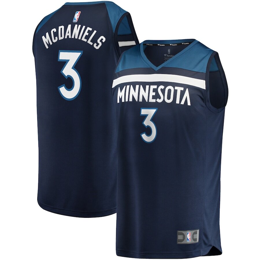 Men's Minnesota Timberwolves Jaden McDaniels Navy Jersey