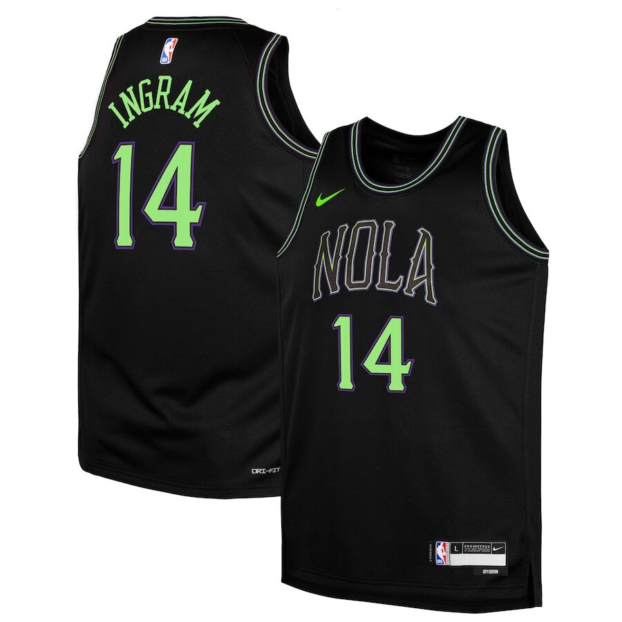 Men's New Orleans Pelicans Brandon Ingram Black Jersey