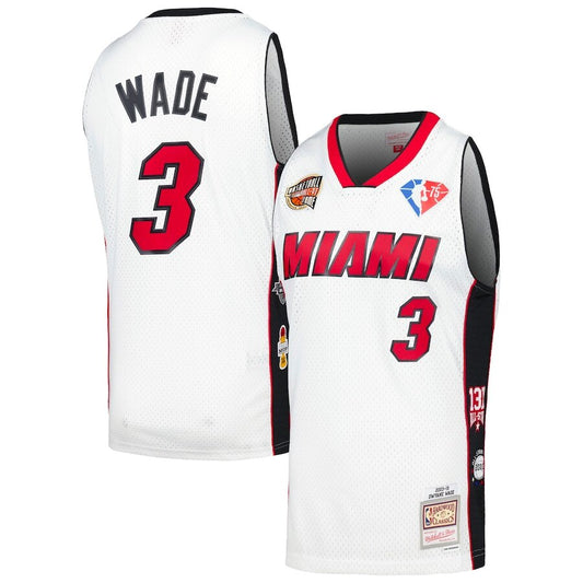 Men's Miami Heat Dwyane Wade White Jersey