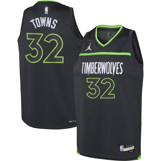 Men's Minnesota Timberwolves Karl-Anthony Towns Black Jersey