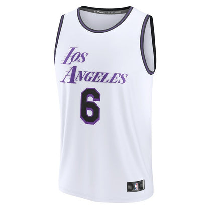 Men's Los Angeles Lakers LeBron James White Jersey