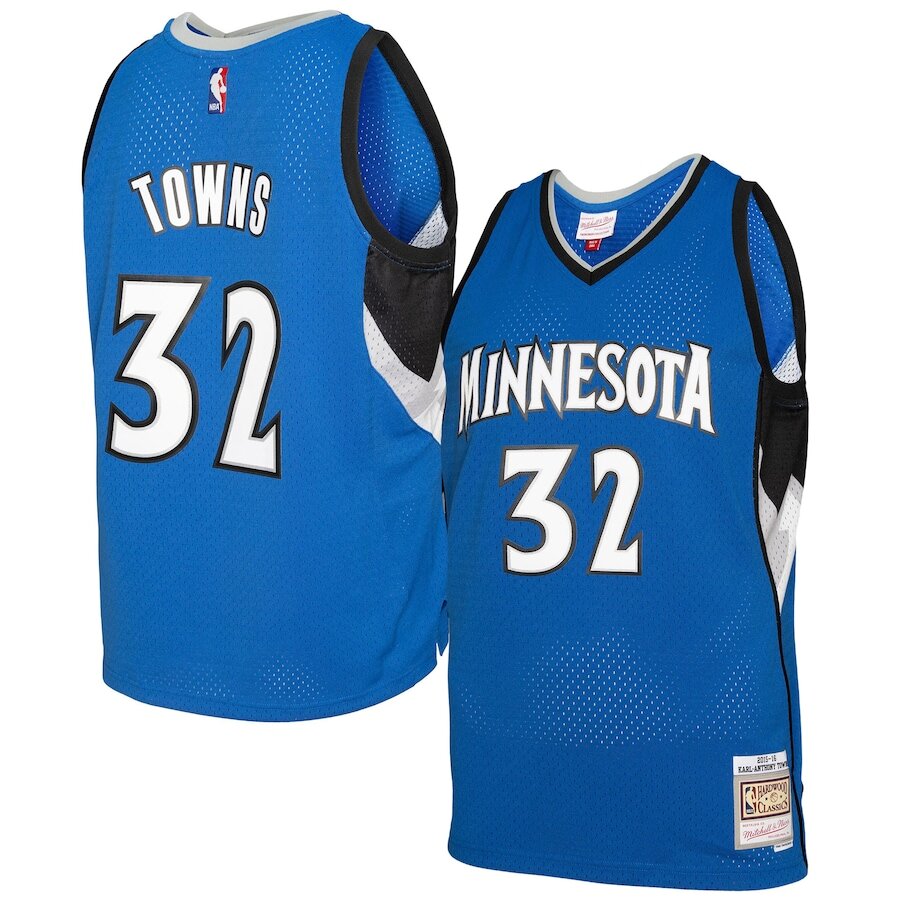 Men's Minnesota Timberwolves Karl-Anthony Towns Blue Jersey