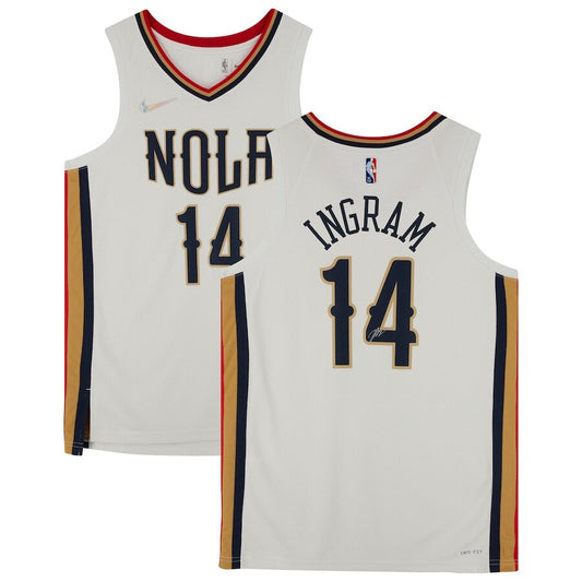 Men's New Orleans Pelicans Brandon Ingram White Jersey