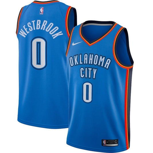 Men's Oklahoma City Thunder Russell Westbrook Blue Jersey