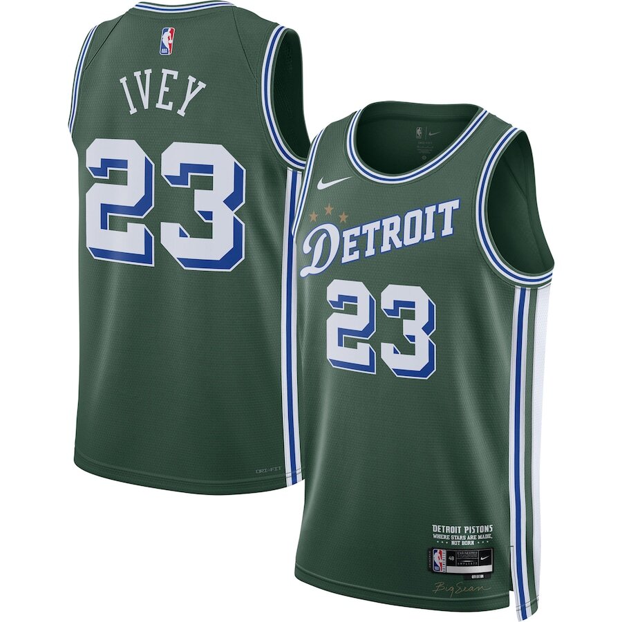 Men's Detroit Pistons Jaden Ivey Green Jersey