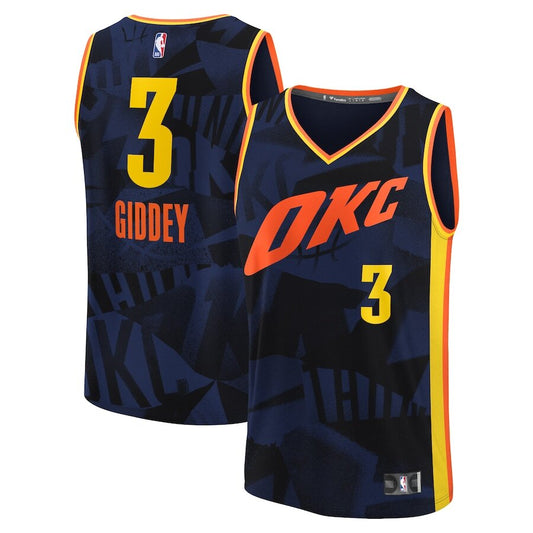 Men's Oklahoma City Thunder Josh Giddey Navy Jersey