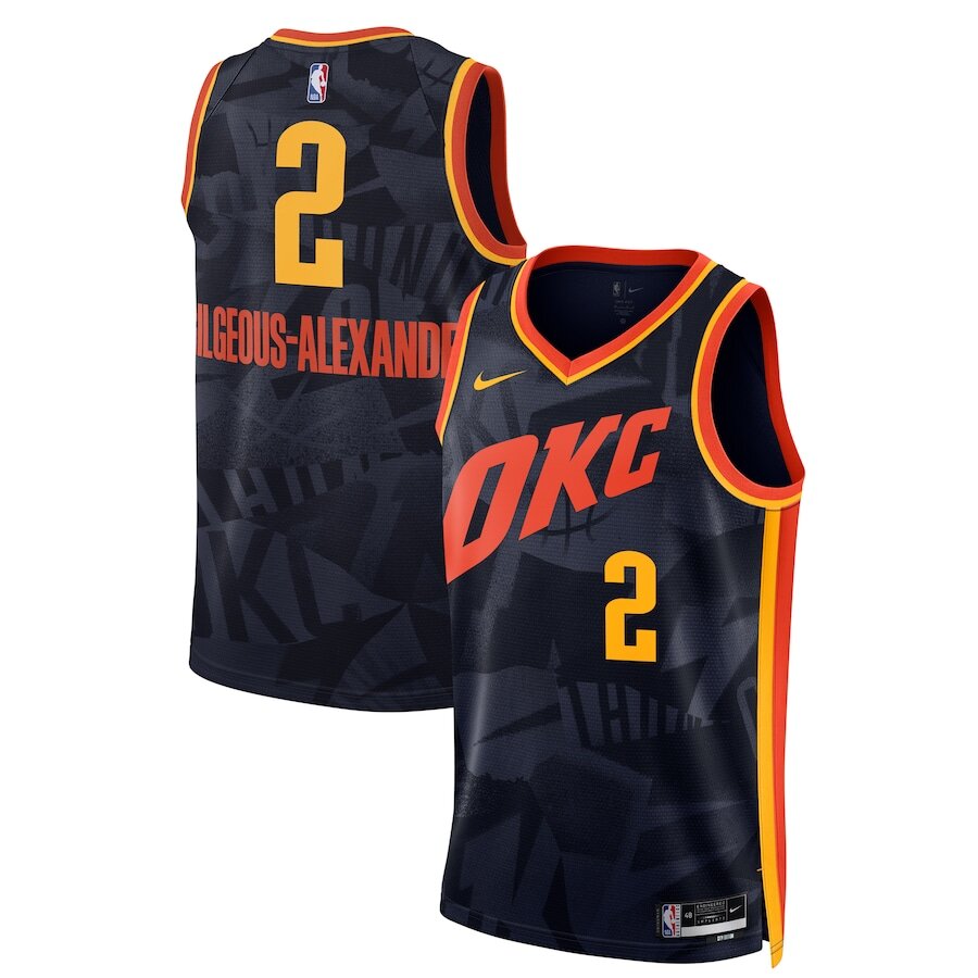 Men's Oklahoma City Thunder Shai Gilgeous-Alexander Navy Jersey