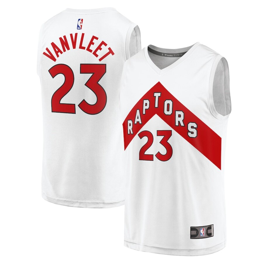 Men's Toronto Raptors Fred VanVleet White Jersey