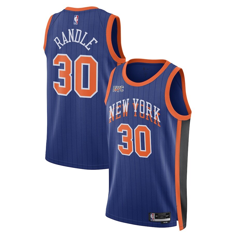 Men's New York Knicks Julius Randle Blue Jersey