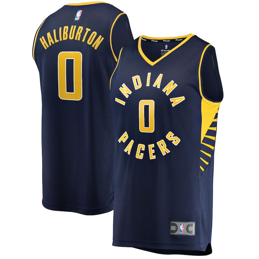 Men's Indiana Pacers Tyrese Haliburton Navy Jersey