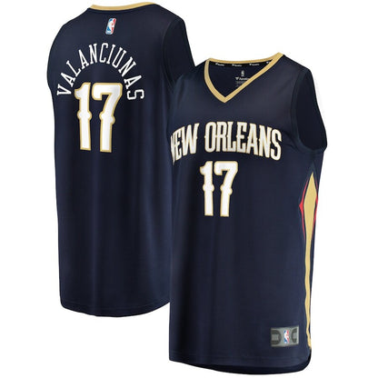 Men's New Orleans Pelicans Jonas Valanciunas Navy Jersey